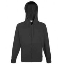 Mikina na zips s kapucňou FN22 FRUIT of the LOOM light graphite