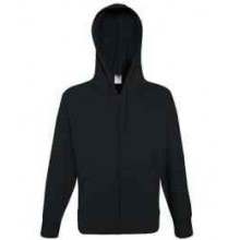 Mikina na zips s kapucňou FN22 FRUIT of the LOOM čierna